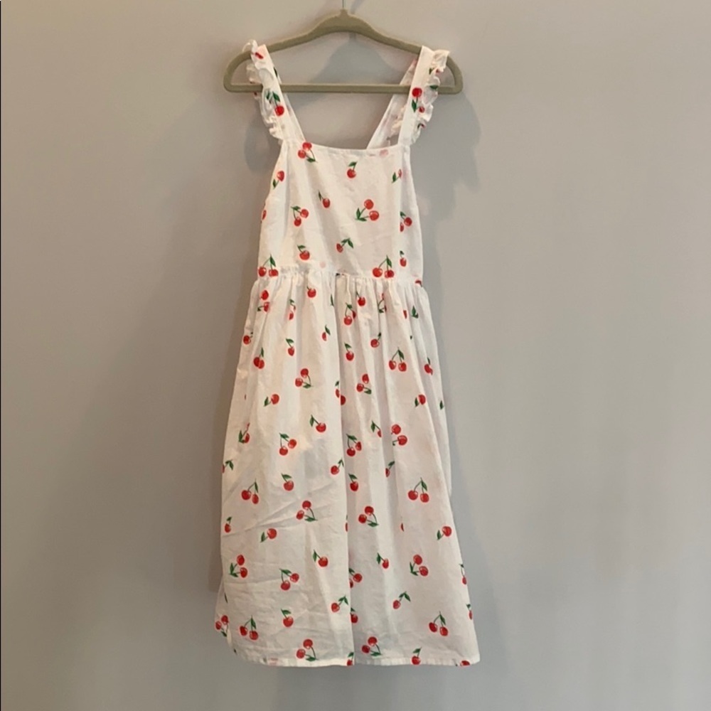 Sunuva Cherries Pinafore Girls Dress - Picture 2 of 9